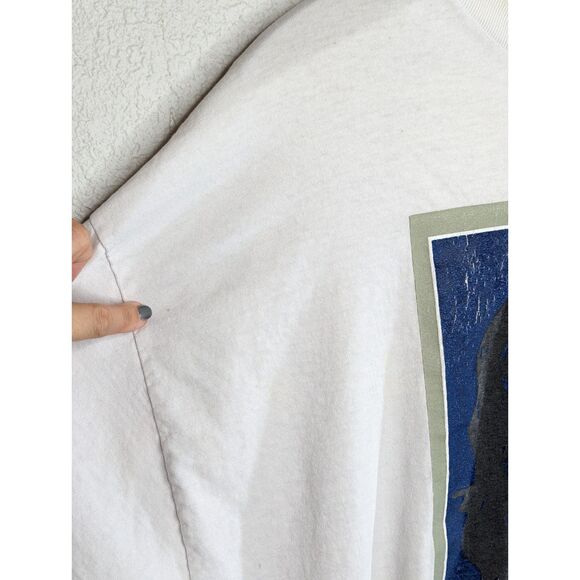 Dirk Nowitzki Face Number XXL T Shirt Fair Semi Thrashed White Dallas Mavericks - Picture 9 of 14